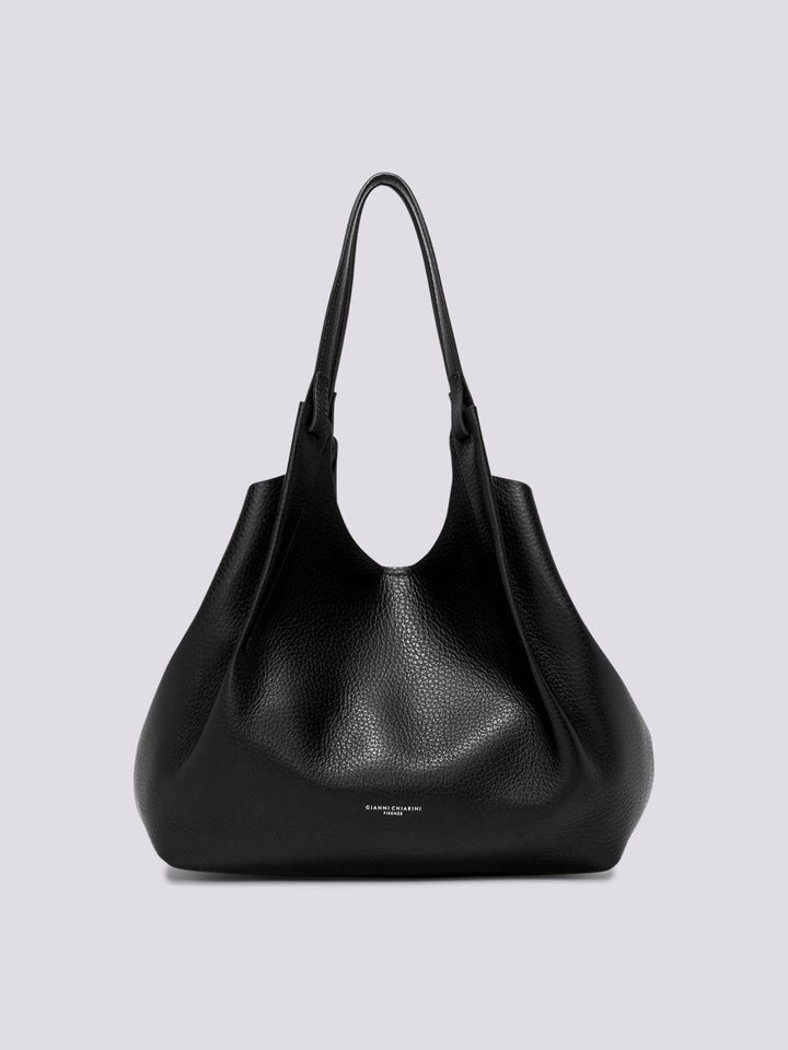 Borsa a spalla Dua in pelle martellata nera BS 9720/23AI RNGDBL 12565 GIANNI CHIARINI 