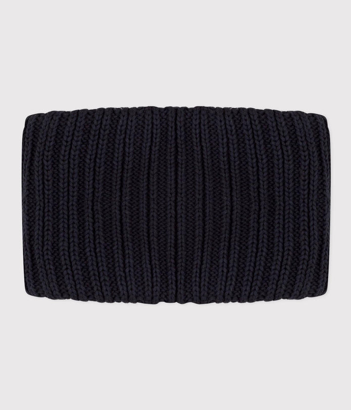 SNOOD IN MAGLIA A RIGHE CON FODERA IN PILE A08DU 01 PETIT BATEAU 