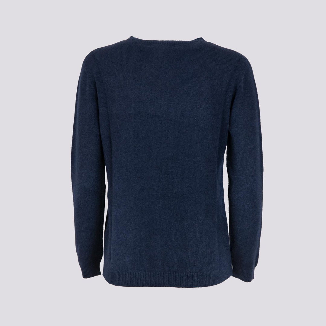 MAGLIA GIROCOLLO  CON MAXI INTRECCIO FRONTALE BLU 0170/09 0115 BIMOR 