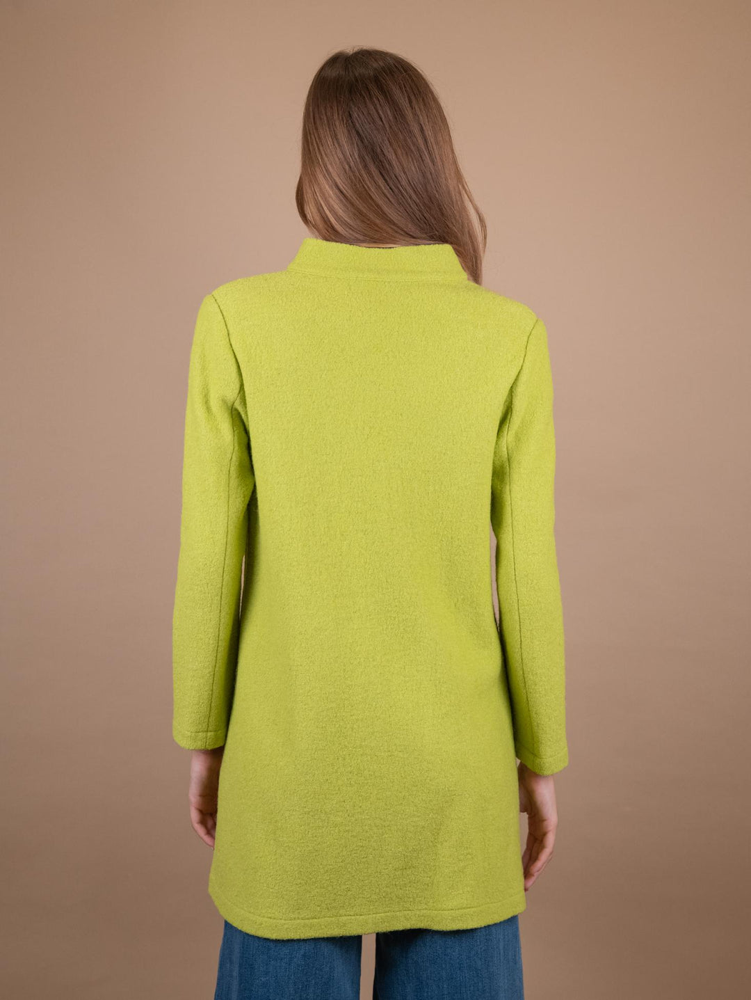 CAPPOTTINO SFODERATO IN LANA COTTA VERDE LIME 2371570 032 ANDREA MORANDO 