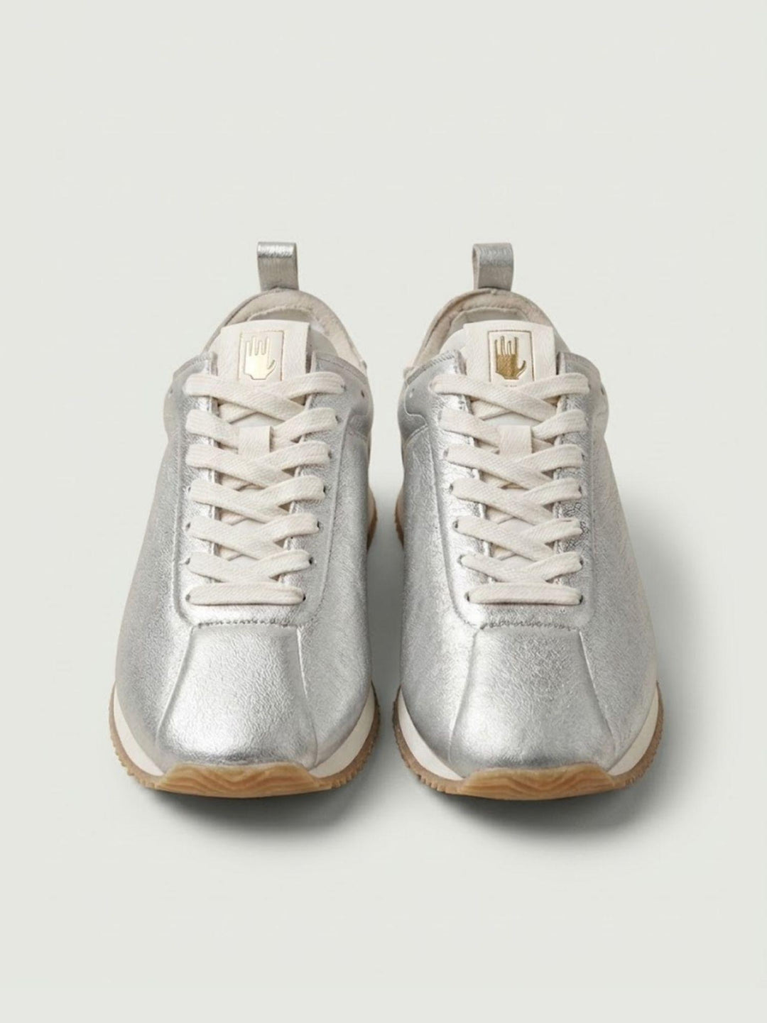 Sneaker Fishkat in pelle metallizzata argento FISHKAT SILVER NINE AN HALF 