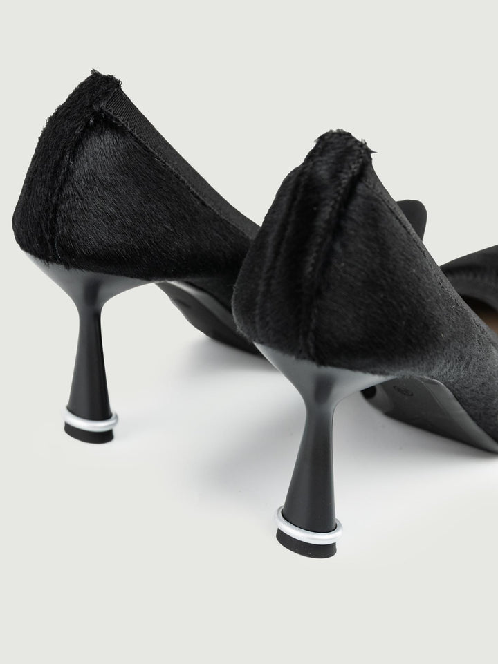 DÉCOLLETÉ IN CAVALLINO CON ELASTICO NERE 7011 NERO VERDACCHIA 