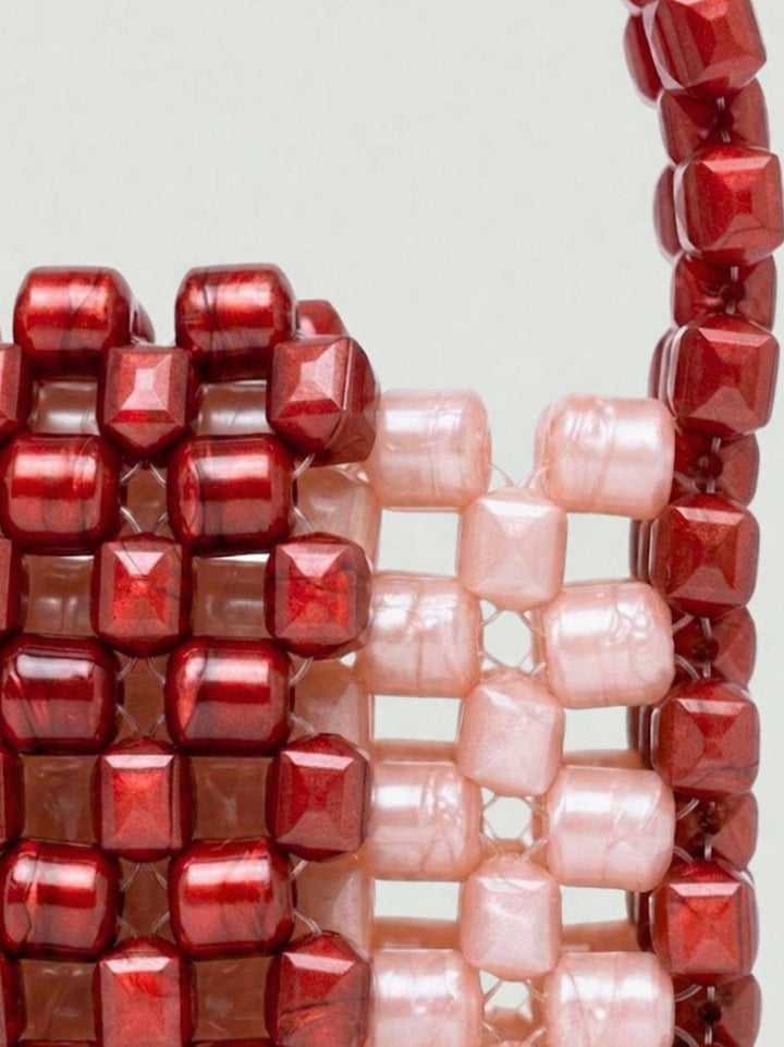 Borsa a mano Brick in resina rosa e rossa BRICK ROSA PERLA BIMOR 