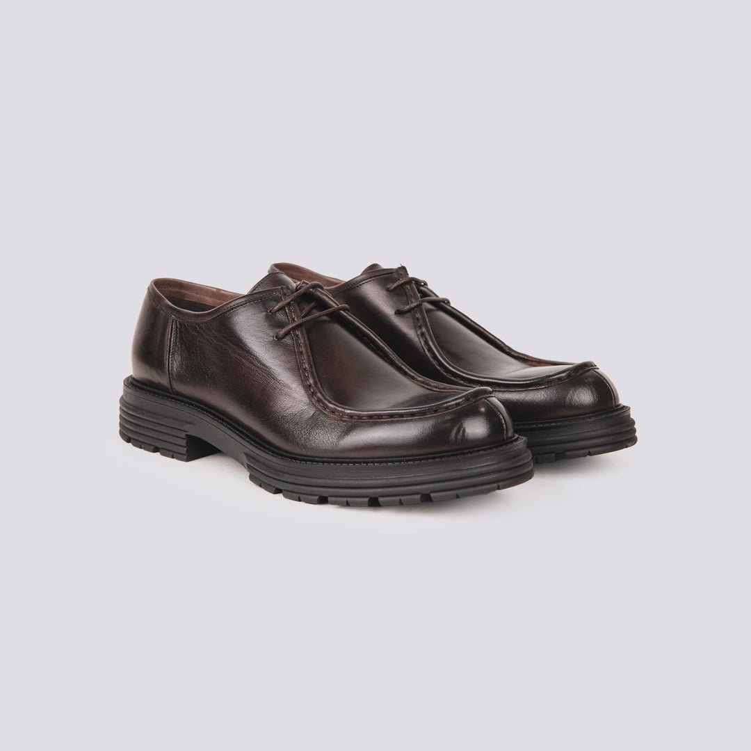 STRINGATA MODELLO PARABOOT IN PELLE MARRONE 6522 T.MORO ANDREA MORANDO 