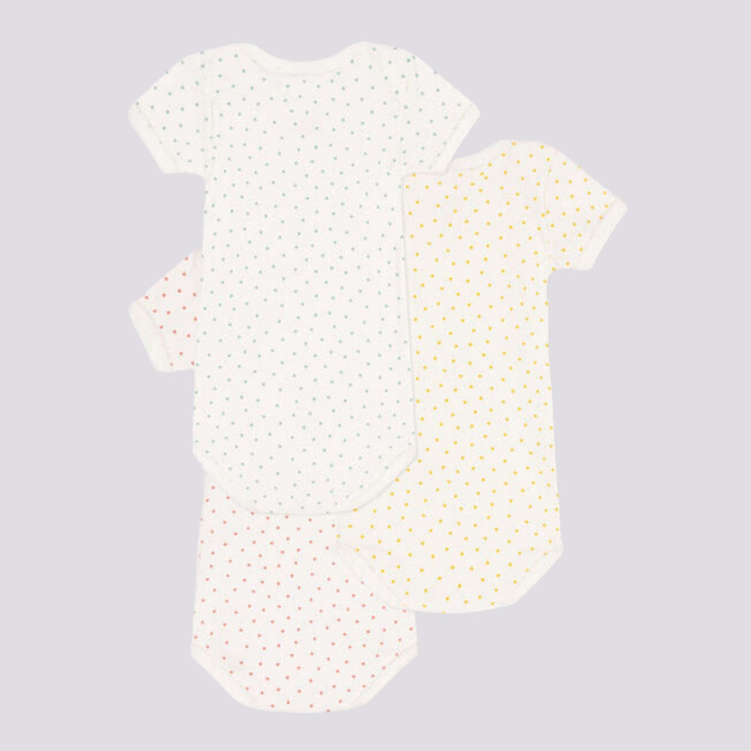 CONFEZIONE DA 3 BODY CON CUORI IN COTONE A09XK 00 PETIT BATEAU 