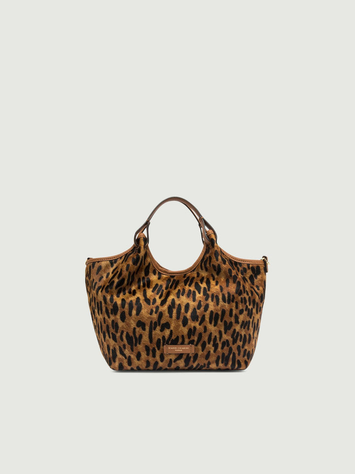 BORSA DUA SMALL IN CAVALLINO LEOPARDO BS 11109 CAV-PL 118651 GIANNI CHIARINI 