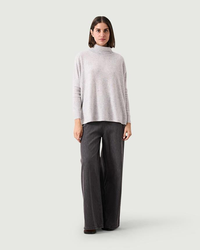 DOLCEVITA CLARA IN CASHMERE ECO-FRIENDLY GRIGIO CHIARO CLARA LIGHT GREY ABSOLUT CASHMERE 