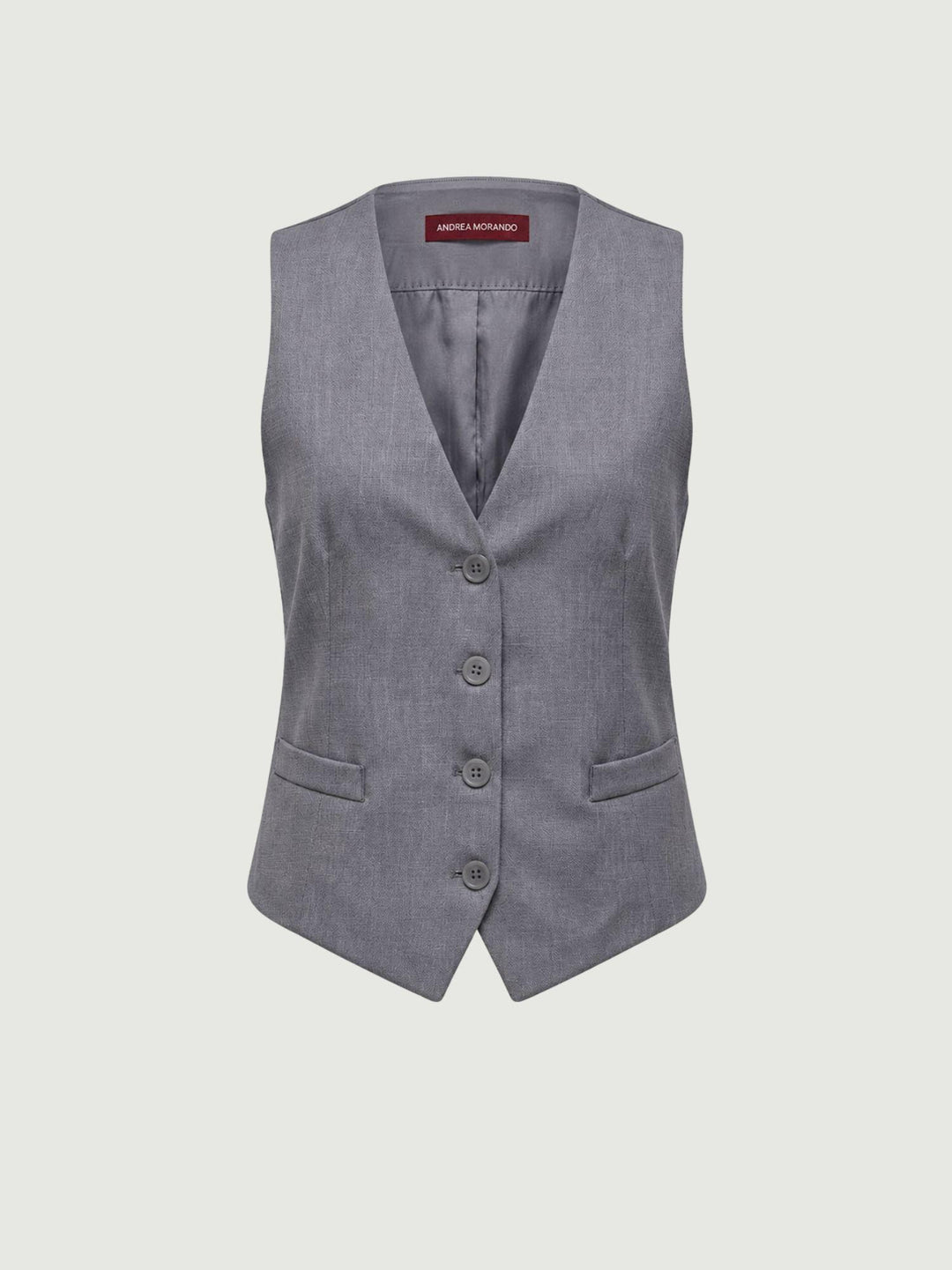 Gilet sartoriale grigio denim 9933OR JEANS ANDREA MORANDO 