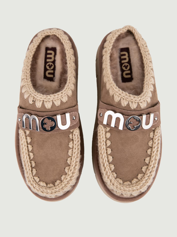 Bounce Clog Mou elephant grey con logo in metallo FW531001A ELGRY MOU 