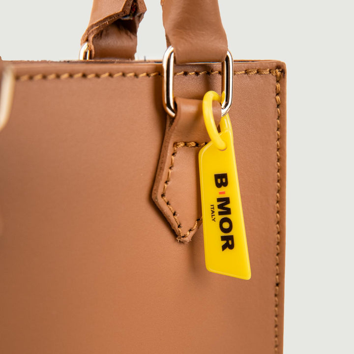 BORSA IN PELLE MARRONE BABY BABY BISCOTTO BIMOR 