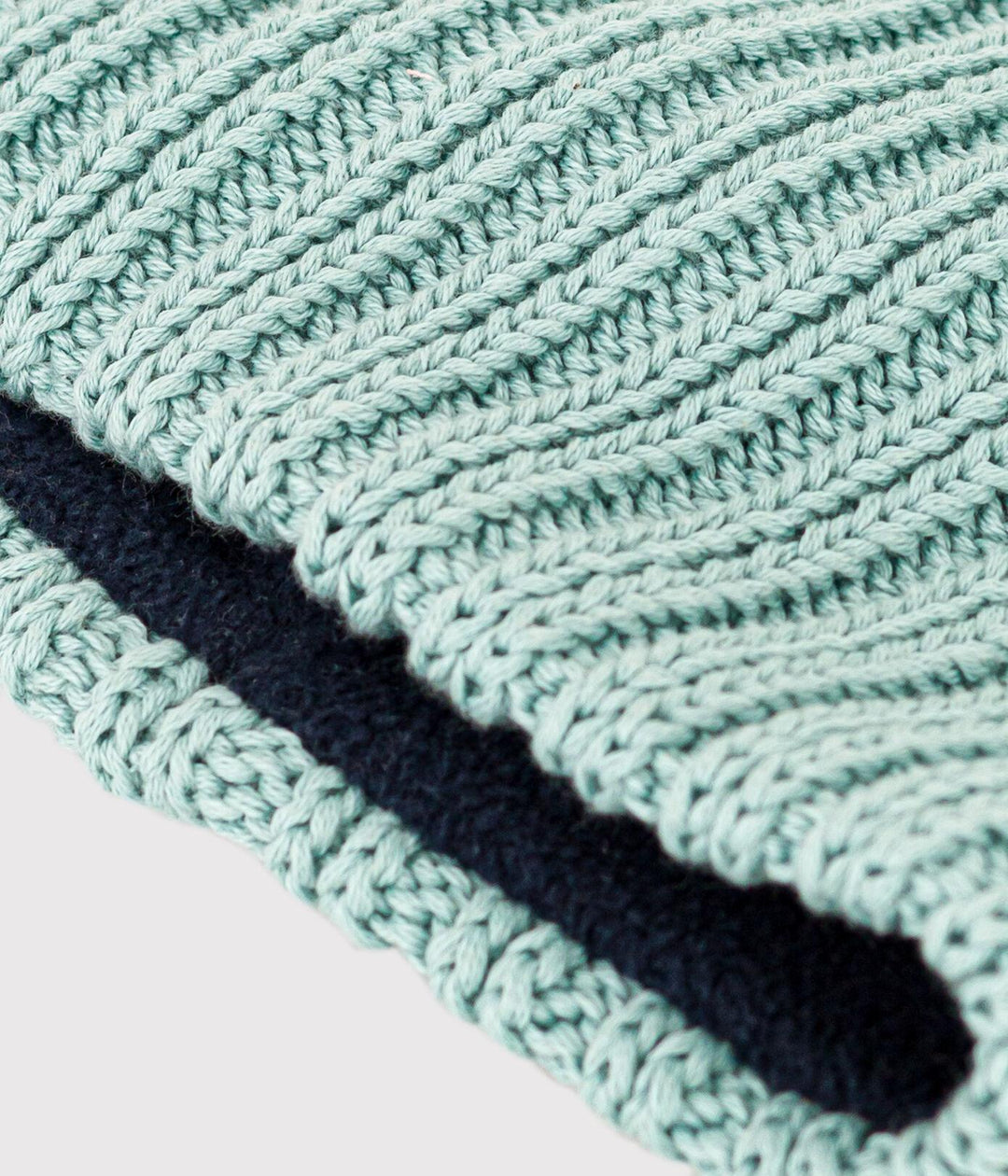 SNOOD IN MAGLIA A RIGHE CON FODERA IN PILE A08DU 07 PETIT BATEAU 