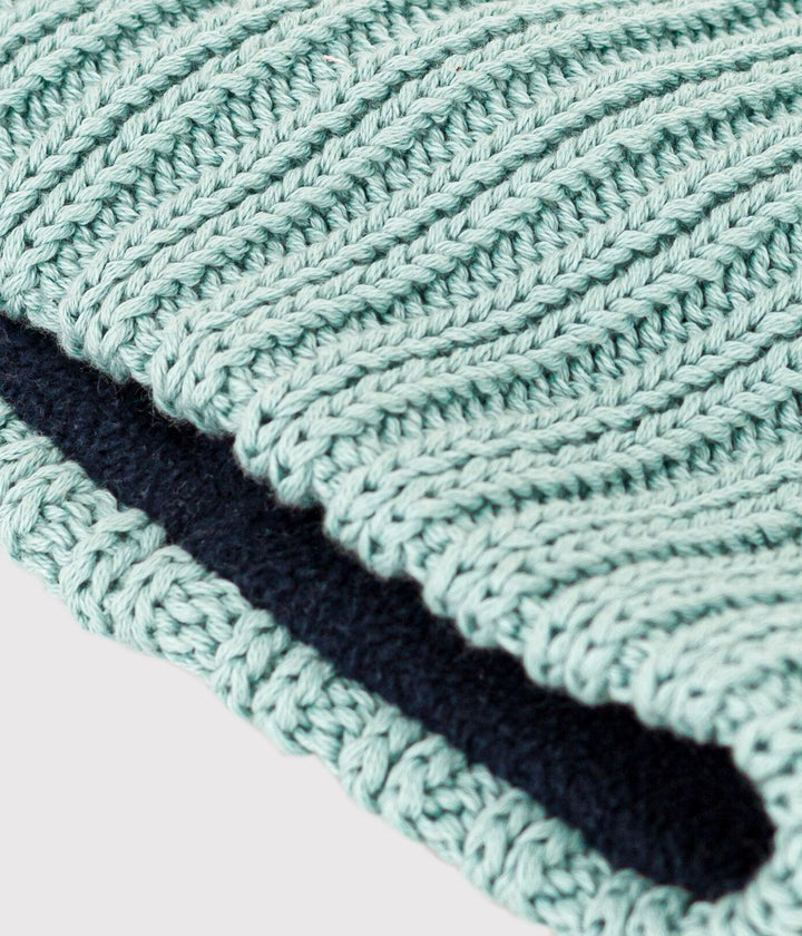 SNOOD IN MAGLIA A RIGHE CON FODERA IN PILE A08DU 07 PETIT BATEAU 