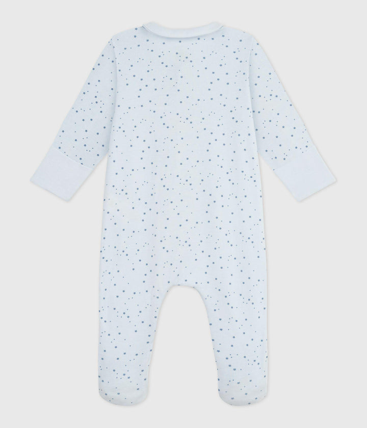 Pigiama in cotone con stelle stampate e colletto neonato A0E0N 03 PETIT BATEAU 