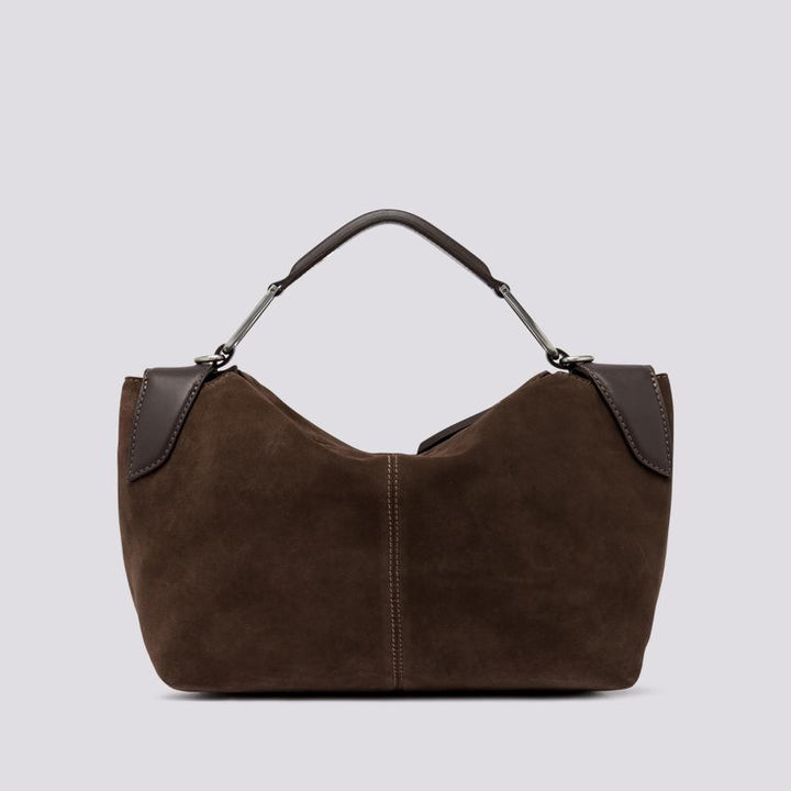 Borsa Alicudi in suede cioccolato BS 10261 CM-PL 166 GIANNI CHIARINI 