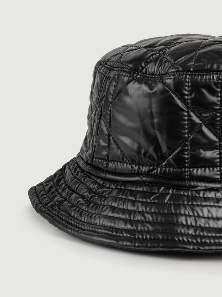 CAPPELLO BUCKET DA PIOGGIA TRAPUNTATO NERO CP4180 NERO ANDREA MORANDO 