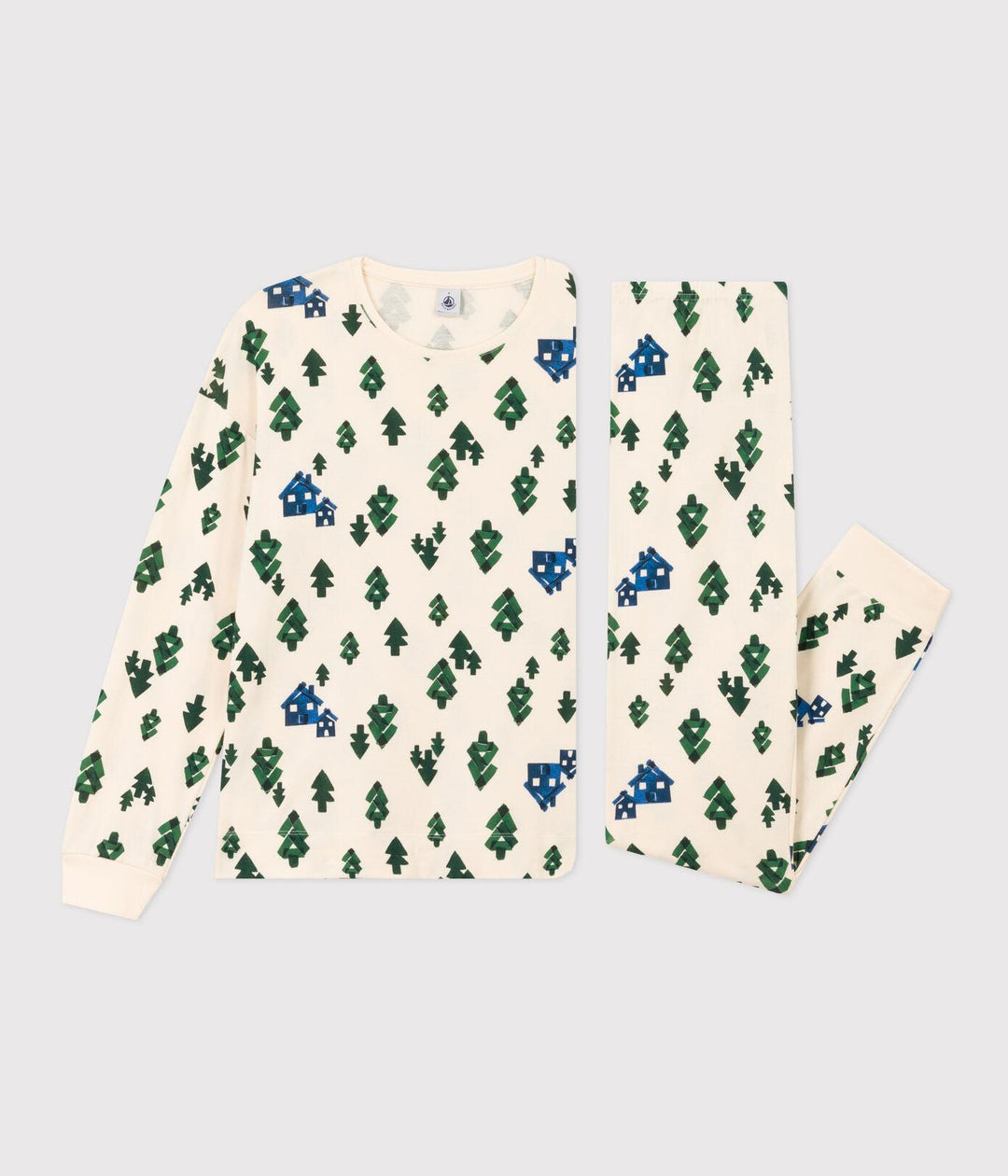 PIGIAMA CHALET DONNA IN COTONE A0817 01 PETIT BATEAU 