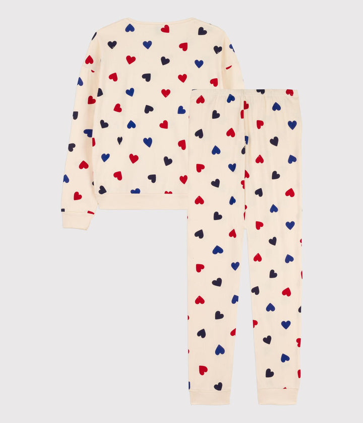 PIGIAMA A CUORI IN COTONE PER DONNA A095O 01 PETIT BATEAU 