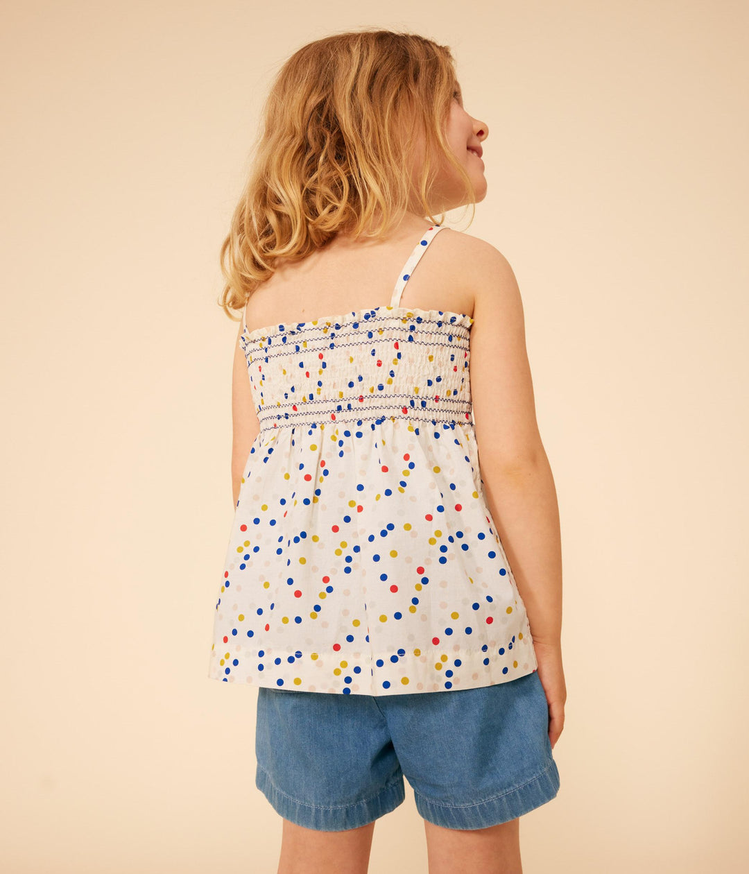 BLUSA SENZA MANICHE IN COTONE BAMBINA