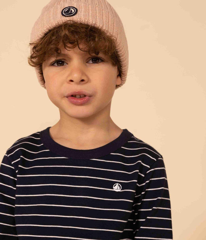 T-SHIRT A MANICHE LUNGHE IN COTONE BAMBINO A080S 01 PETIT BATEAU 