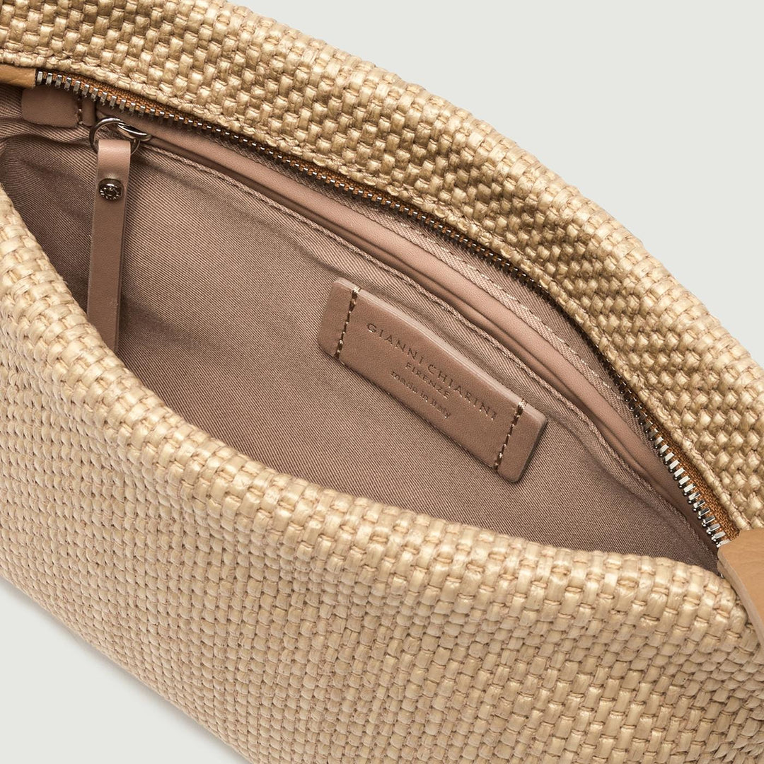 Pochette Brenda in paglia intrecciata naturale BS 8265/24PE CST-PL 0422 GIANNI CHIARINI 