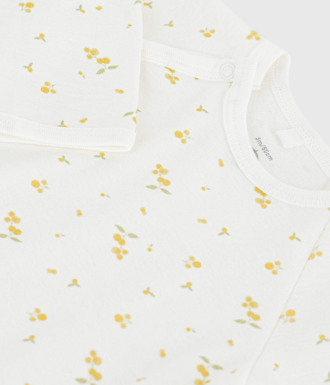 Tutina bebè con piedini stampa mimose A0F6F 01 PETIT BATEAU 