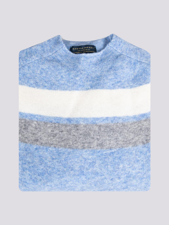 GIROCOLLO AZZURRO IN MISTO LANA MERINO 0094 0021 FIESOLI DANIELE 