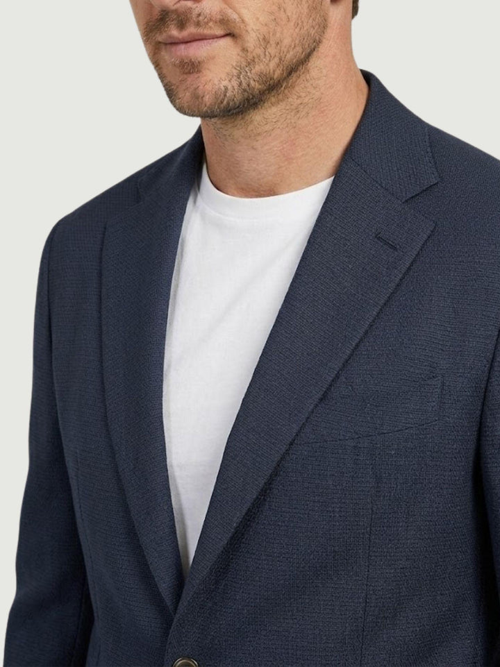 Blazer con microtrama bluette M0002PL012M 7000 ANDREA MORANDO 