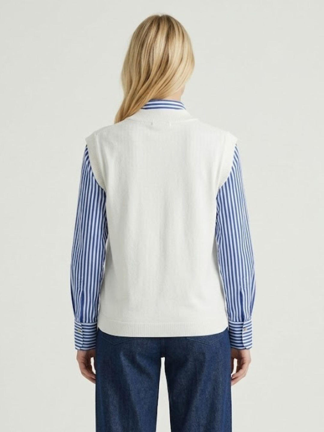 Gilet in maglina bianco 5113 BIANCO ANDREA MORANDO 