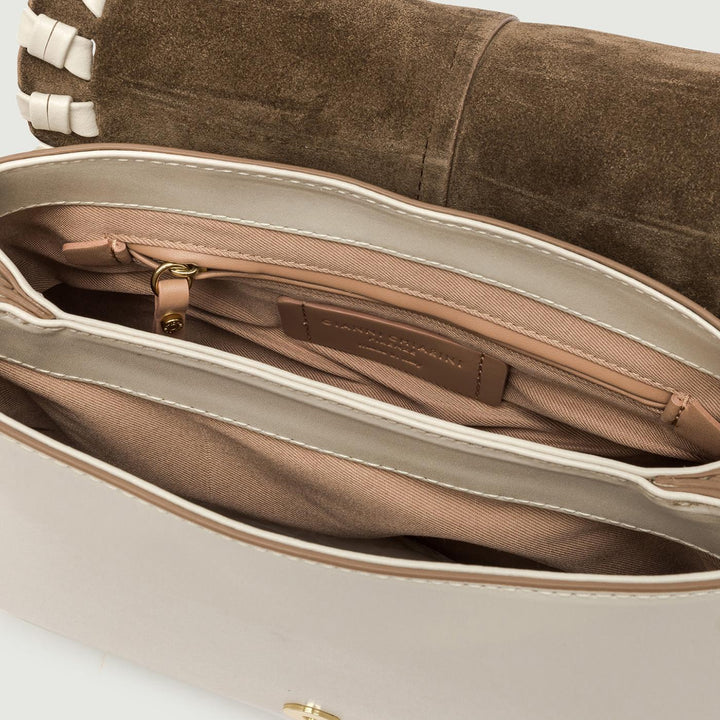 Borsa a spalla Helena Round special in pelle Marble BS 10846 PRCK-THR 3890 GIANNI CHIARINI 