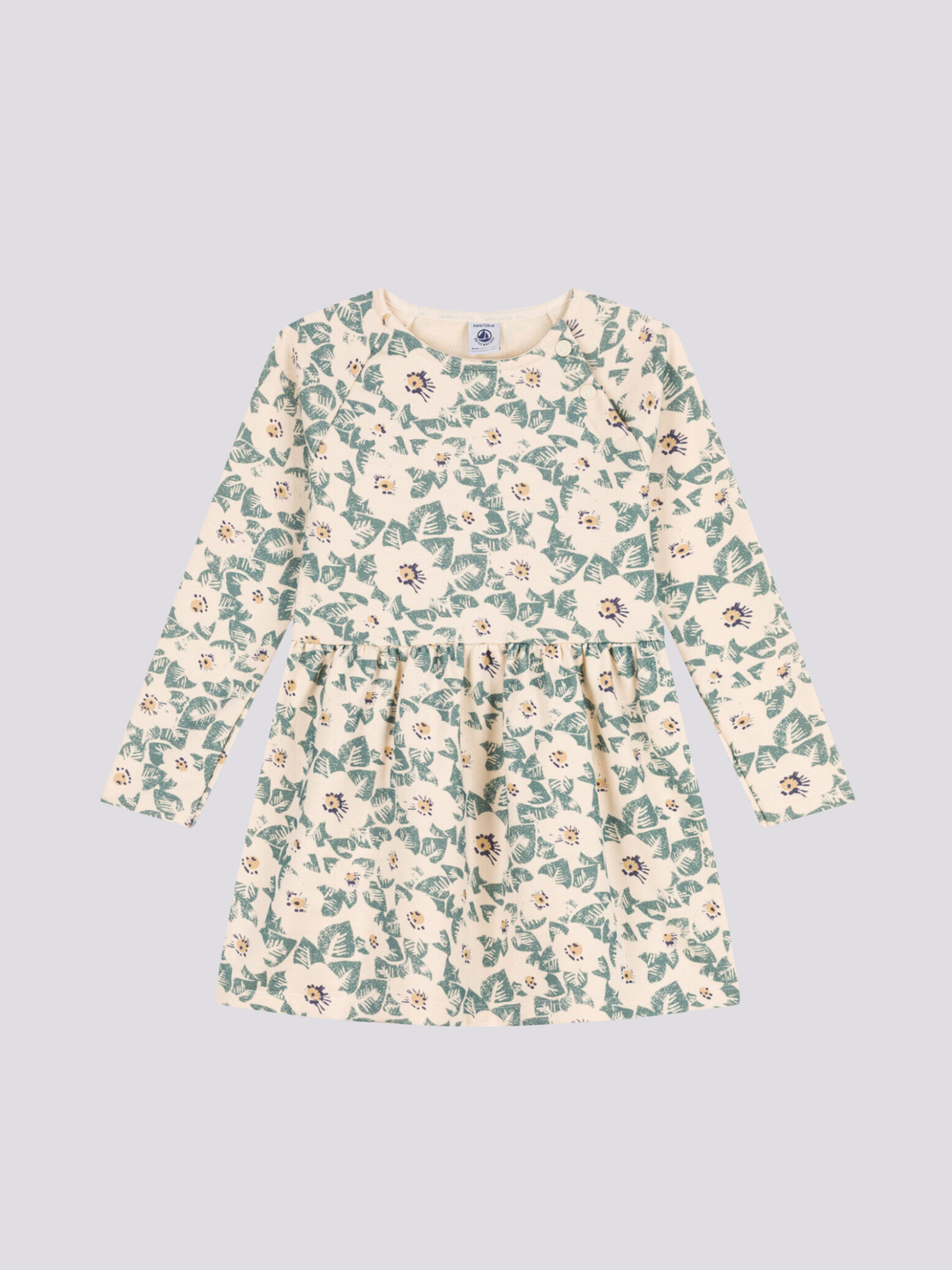 ABITO A MANICHE LUNGHE IN MOLLETON BAMBINA A08PA 02 PETIT BATEAU 