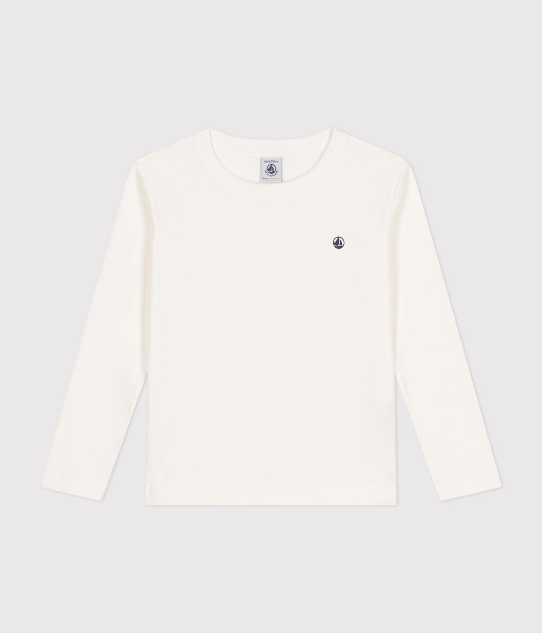 T-shirt a maniche lunghe a costine bambina/bambino A0BA4 01 PETIT BATEAU 