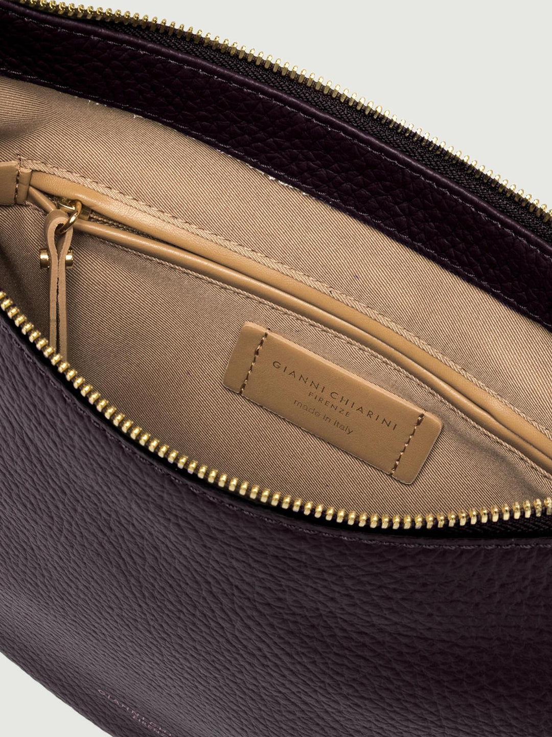 Borsa a spalla Brooke in pelle color plum 10491 TKL 5008 GIANNI CHIARINI 