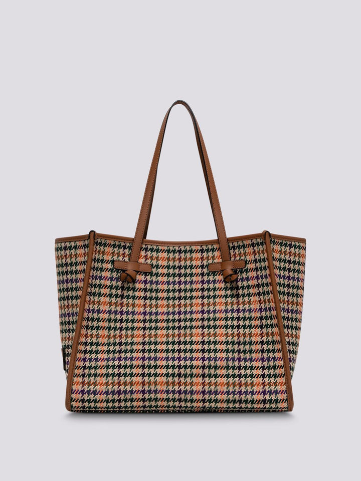 SHOPPING MARCELLA IN TESSUTO PIED DE POULE tabacco BS 6850/23AI NWCL 11667 GIANNI CHIARINI 