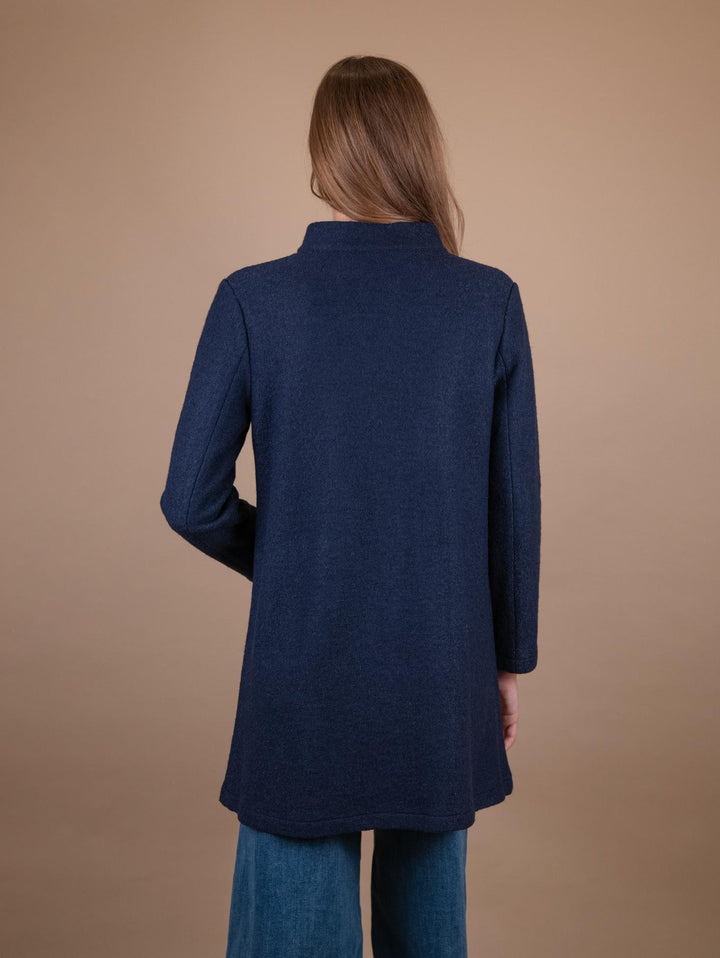CAPPOTTINO SFODERATO IN LANA COTTA BLU 2371570 089 ANDREA MORANDO 