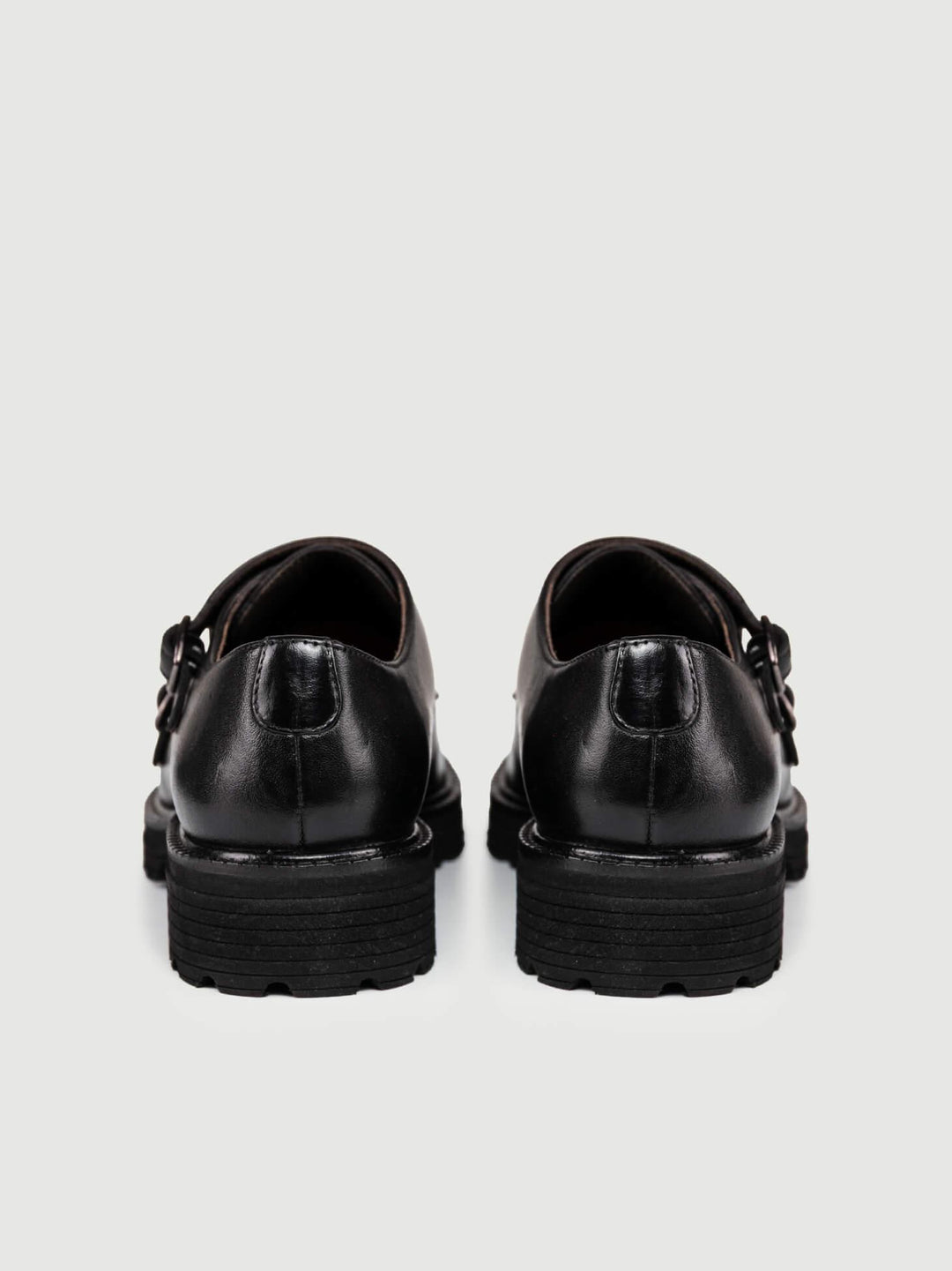 ALLACCIATA DOPPIA FIBBIA IN PELLE NERA 35028 NERO BRAIN 