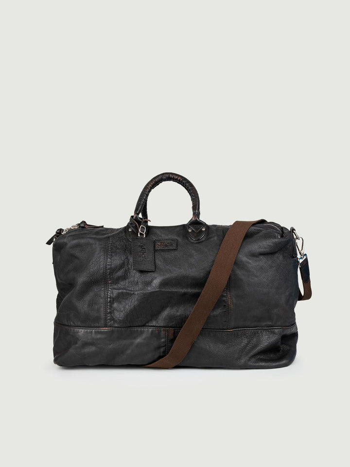 BORSA IN PELLE TESTA MORO LUCKY LUCKY 114 JACK LEATHER 