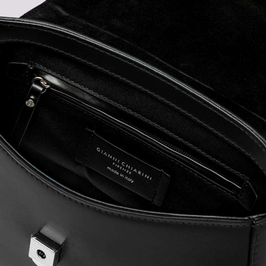 BORSA Grace in PELLE spazzolata nera BS 10410 CALF-NA 001 GIANNI CHIARINI 