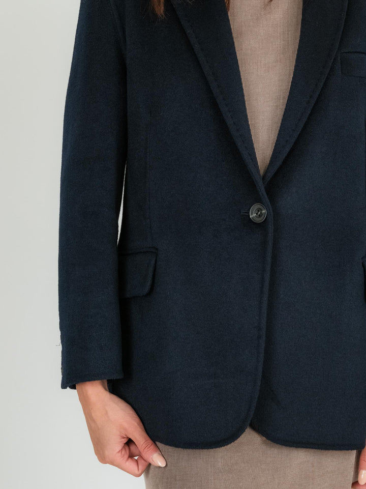 BLAZER MONOPETTO BLU KIM BLU ANDREA MORANDO 