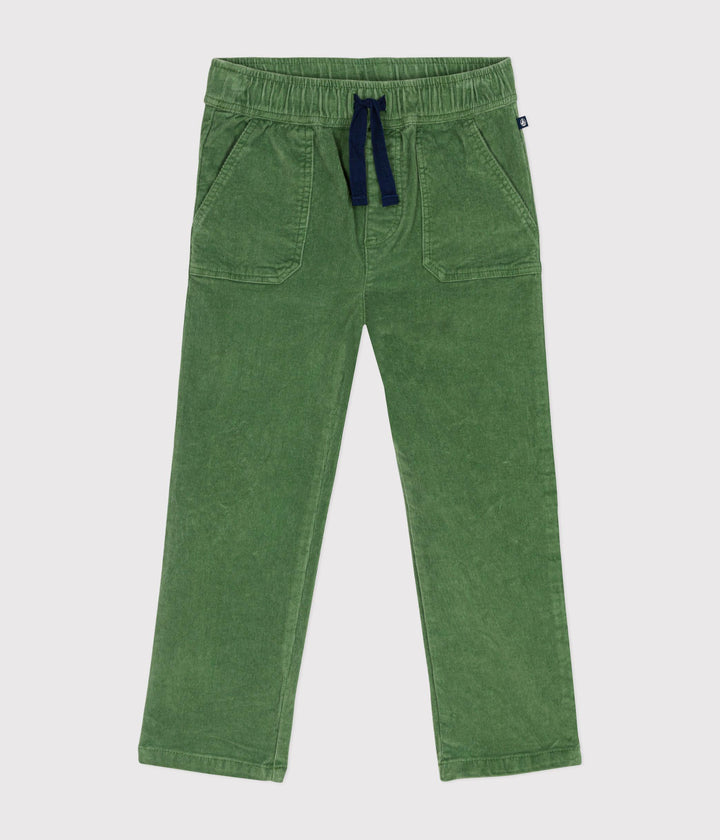 Pantaloni in velluto verde A0AWI 02 PETIT BATEAU 
