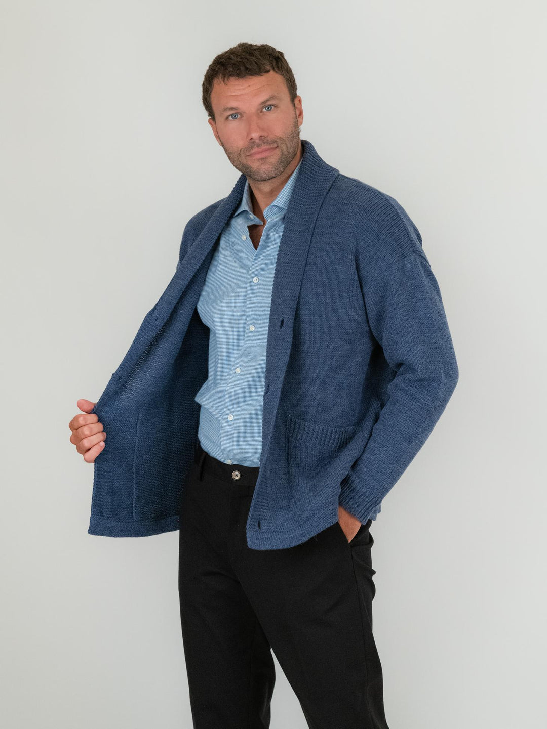 CARDIGAN MISTO LANA BLUETTE F2W4M051M 109 ANDREA MORANDO 