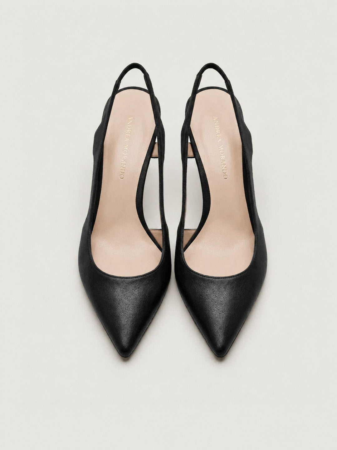 Dècolletè slingback in pelle nera S260 NERO ANDREA MORANDO 