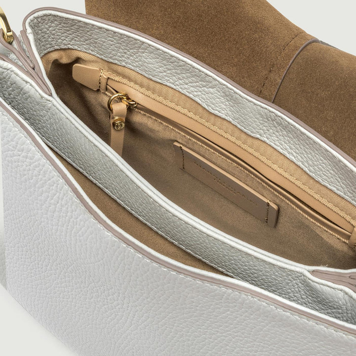 Borsa a tracolla Helena Round in pelle Silice BS 6036/COMM GRN-NA 13310 GIANNI CHIARINI 