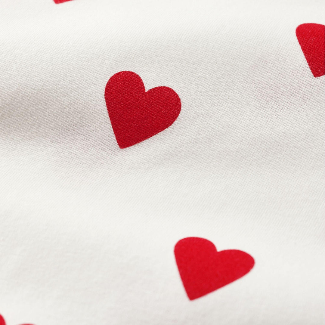 CAMICIA DA NOTTE RAGAZZA IN COTONE MOTIVO CUORE A00J8 01 PETIT BATEAU 