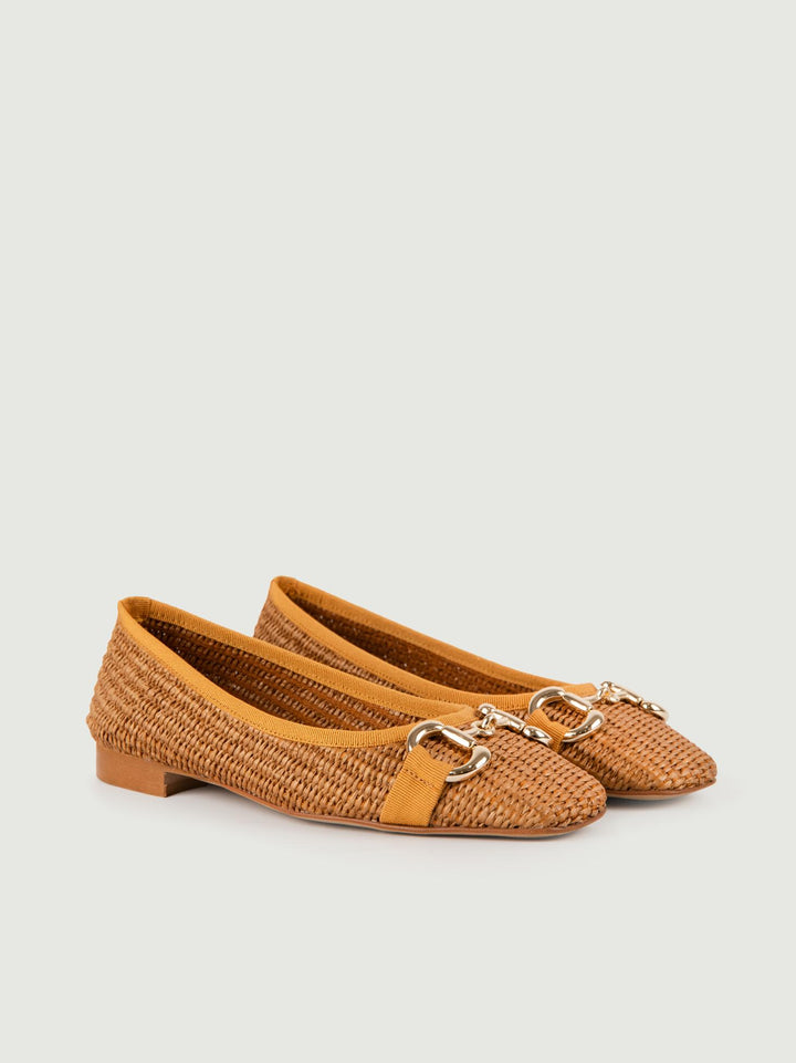 Ballerina in rafia cuoio 4875 MARRONE ANDREA MORANDO 