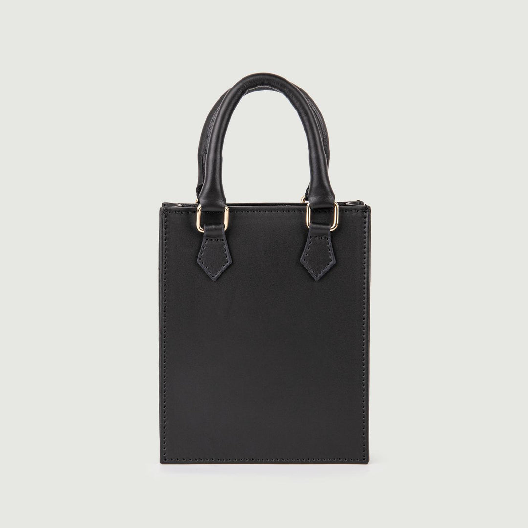 BORSA IN PELLE NERA BABY BABY NERO BIMOR 