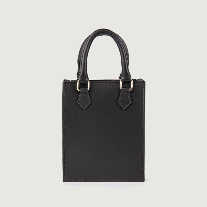 BORSA IN PELLE NERA BABY BABY NERO BIMOR 