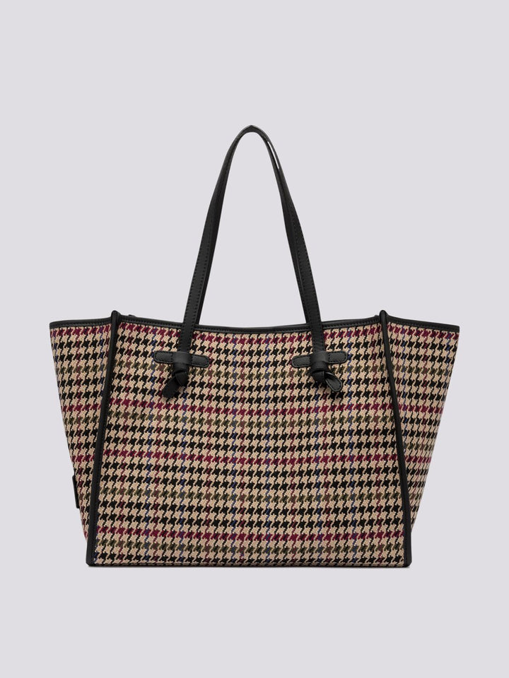 SHOPPING MARCELLA IN TESSUTO PIED DE POULE MILITARE BS 6850/23AI NWCL 11883 GIANNI CHIARINI 