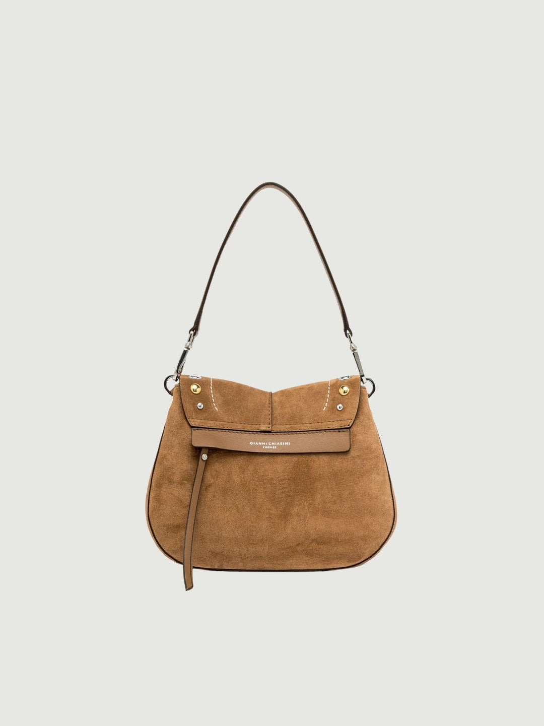 Borsa Helena Round in camoscio con borchie BS 12386 CMBRC 1478 GIANNI CHIARINI 