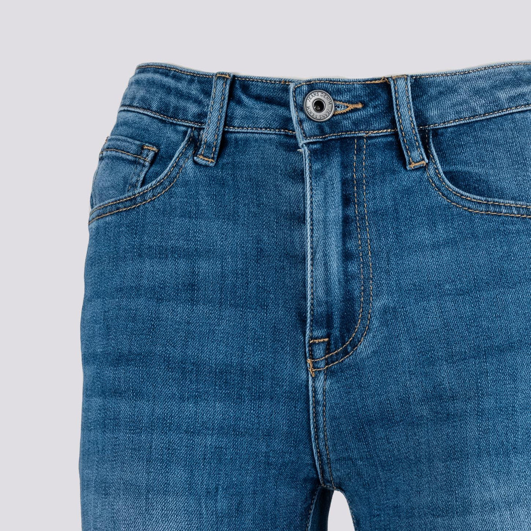 Jeans sfrangiato a trombetta denim medio 1356 DENIM MEDIO ANDREA MORANDO 