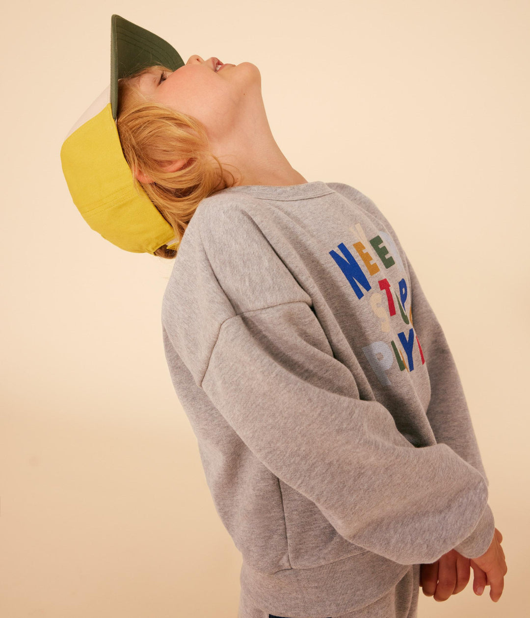 MAGLIA IN TESSUTO FELPATO GRIGIO BAMBINO A0A19 01 PETIT BATEAU 